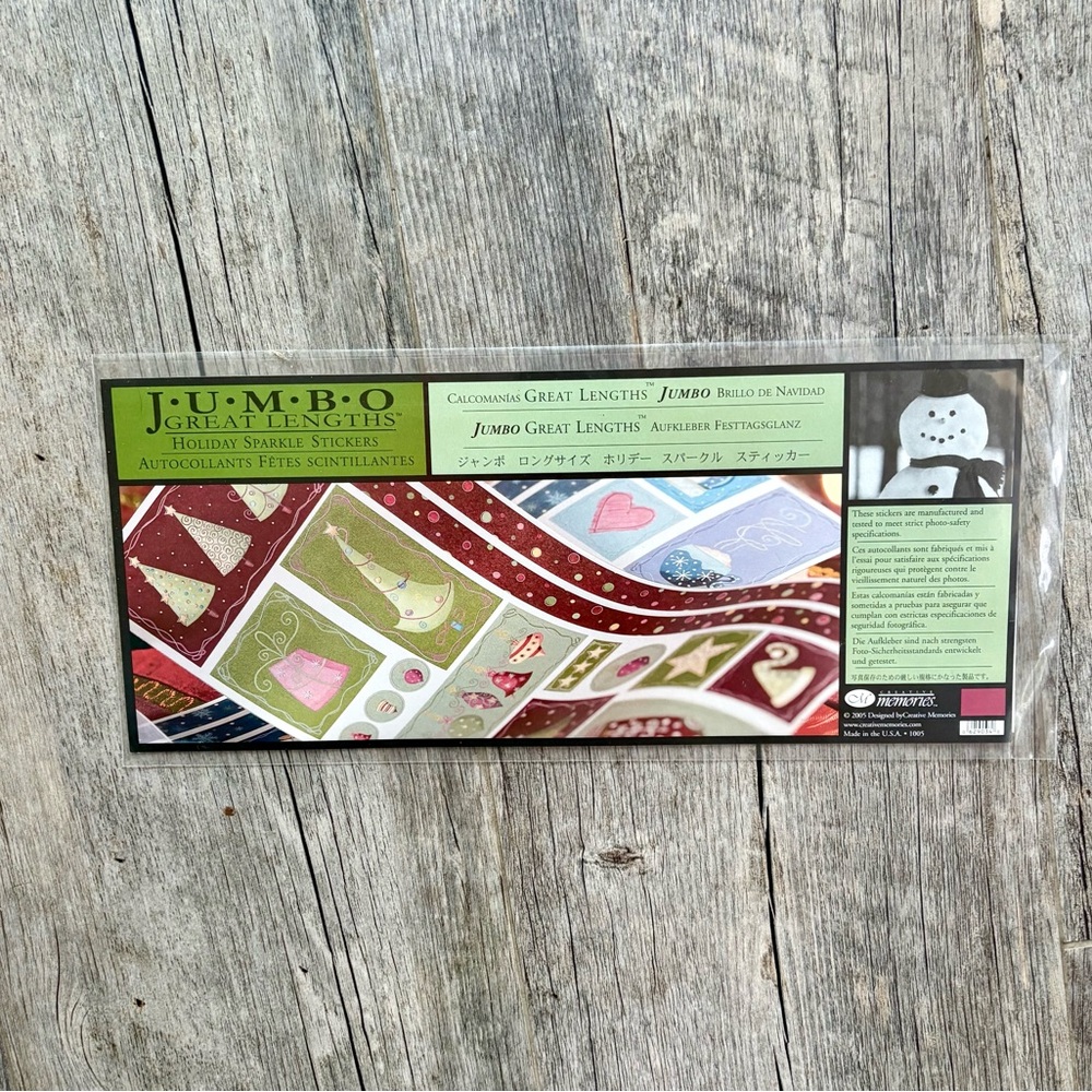 📍 SALE Creative Memories Jumbo Great Lengths Holiday Stickers NIP